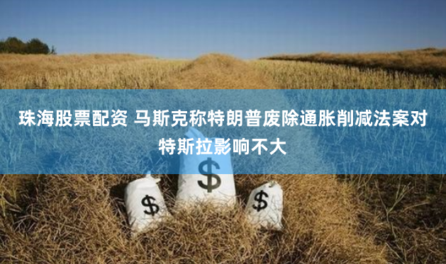珠海股票配资 马斯克称特朗普废除通胀削减法案对特斯拉影响不大